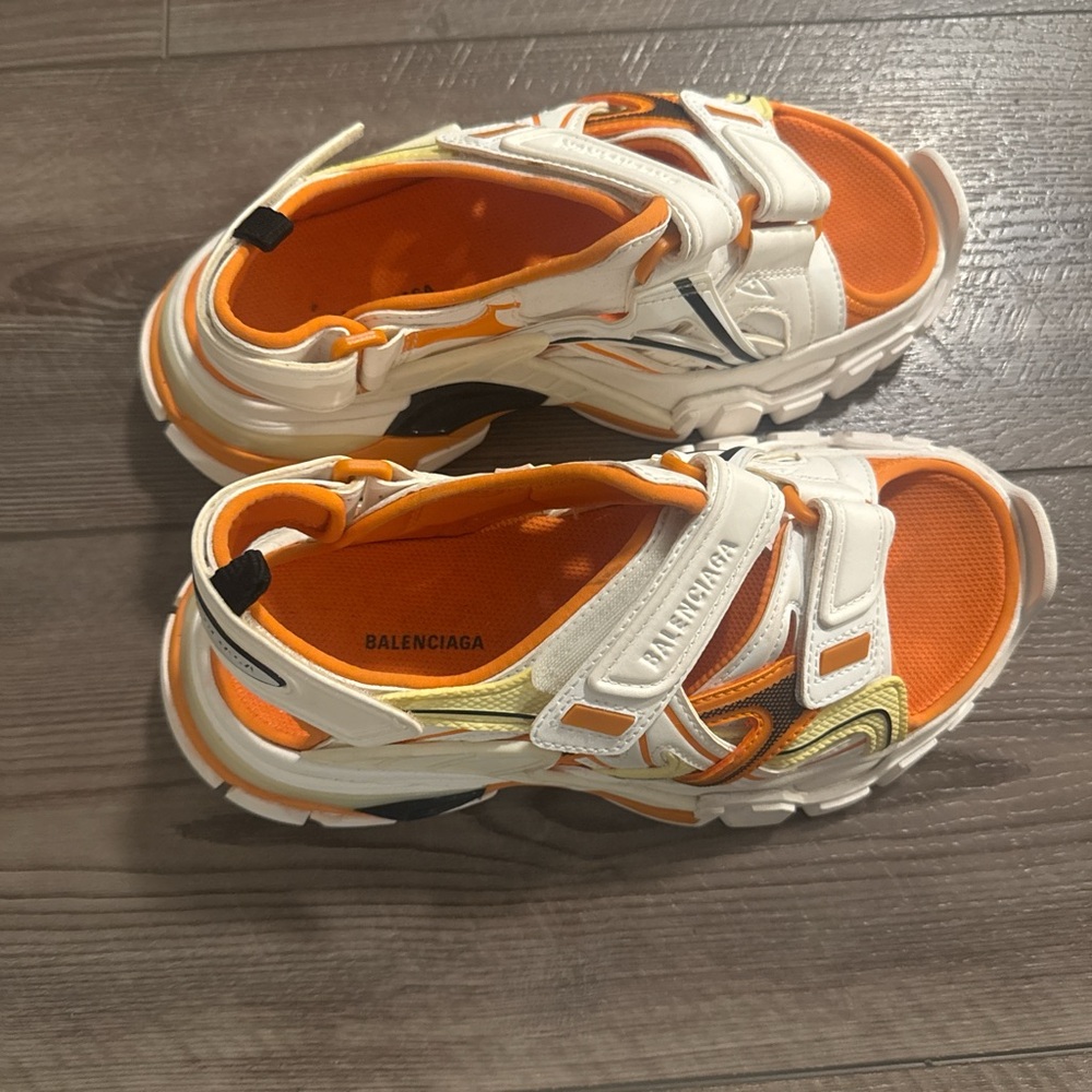 Balenciaga Orange and White Women's Sandals